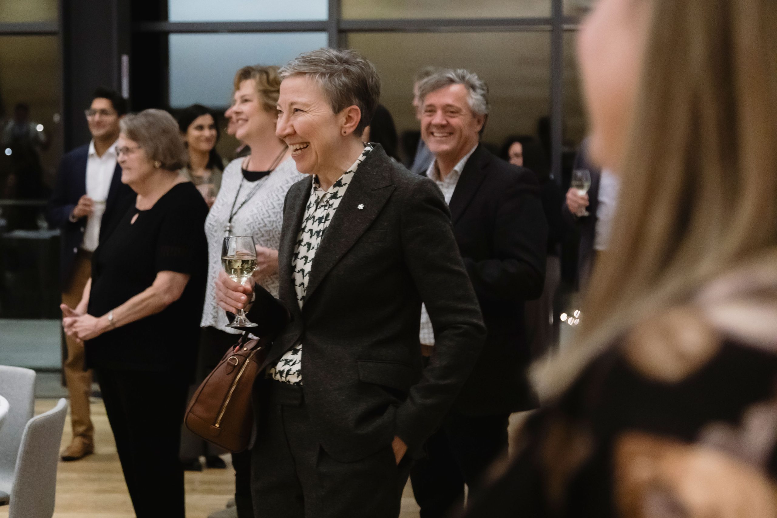 Zita Cobb and a group of guest at Remai Modern