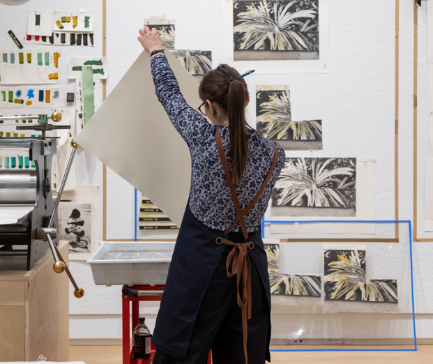 Installation view: Live Editions: Jillian Ross Print, 2024, Remai Modern. Photo: Carey Shaw.